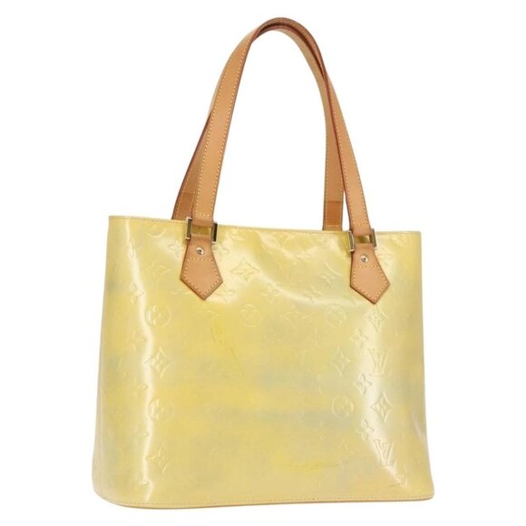 LOUIS VUITTON Monogram Vernis Houston Hand Bag Gris M91053 LV Auth 142613 - Picture 1 of 16